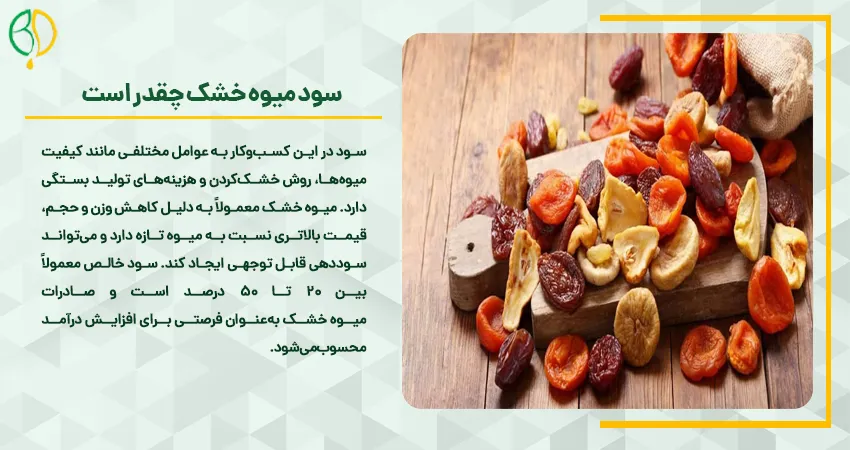درآمد میوه خشک کنی 6 سود میوه خشک چقدر است