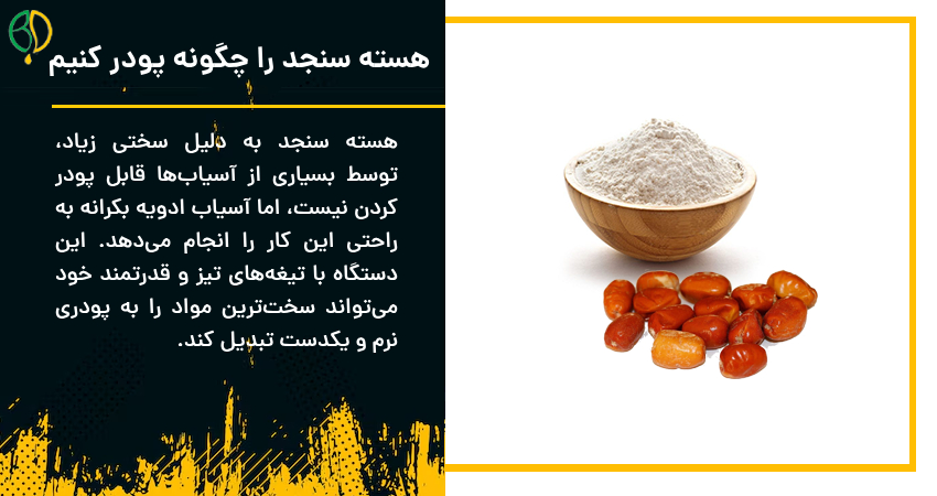 تست آسیاب سنجد با دستگاه آسیاب ادویه بکردانه 3 هسته سنجد را چگونه پودر کنیم
