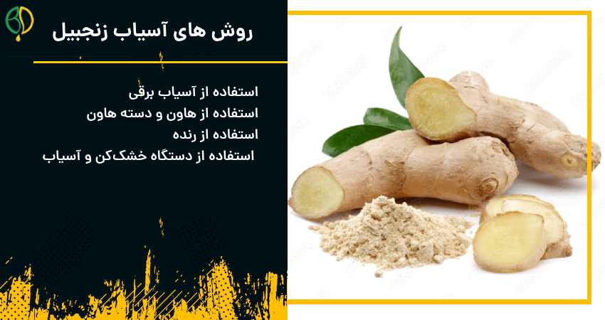 آسیاب زنجبیل 3 روش های آسیاب زنجبیل