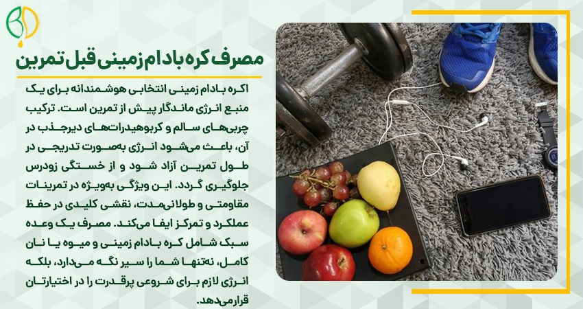 کره بادام زمینی برای بدنسازی: راهنمای جامع برای حداکثر رشد عضلانی و انرژی 4 مصرف کره بادام زمینی قبل تمرین