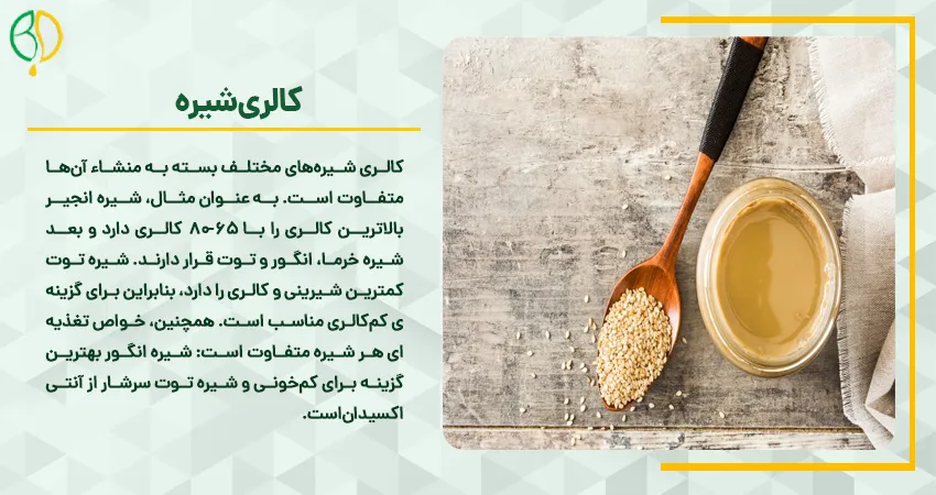 کالری ارده 4 کالری شیره